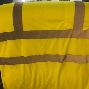 Bright Yellow Grey reflective stripes safety shirt